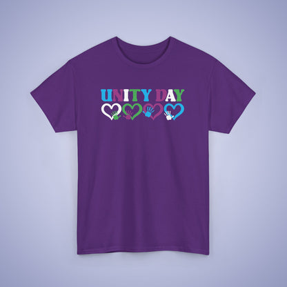 Hearts and Hands Orange Unity Day Teachers T Shirt Unisex