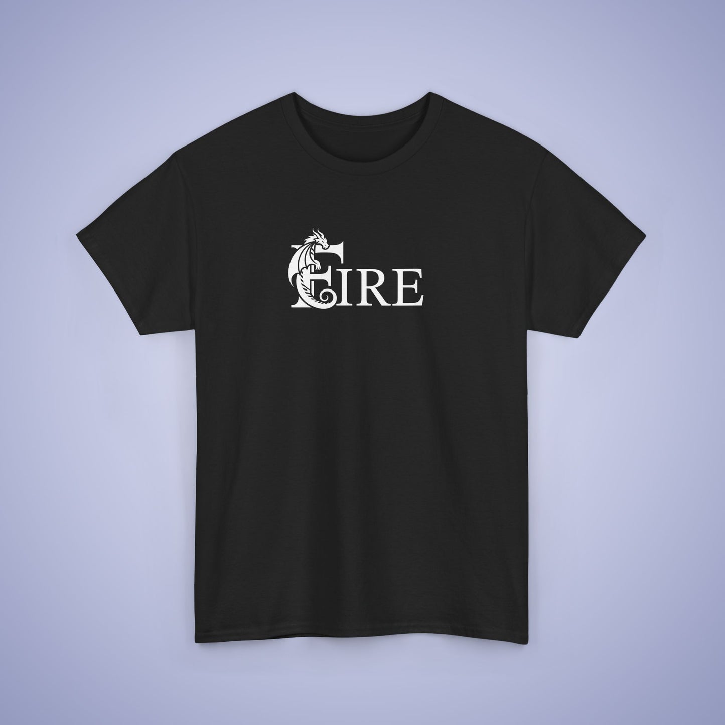 Fire Word Art Text Dragon Lover Unisex T Shirt