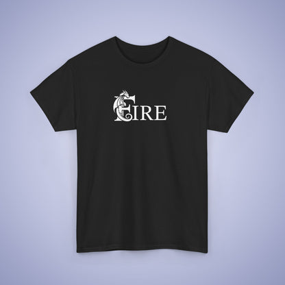 Fire Word Art Text Dragon Lover Unisex T Shirt