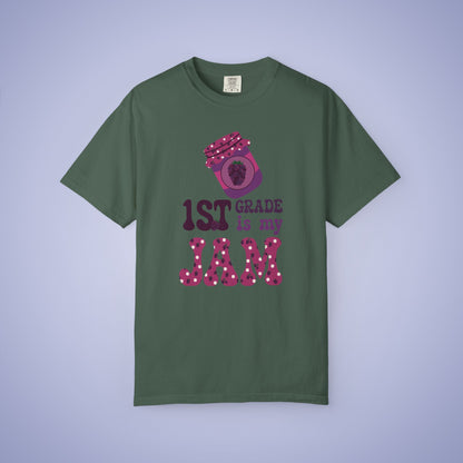 First Grade is my Jam Blackberry Teacher T Shirt Comfort Colors Unisex Back to School