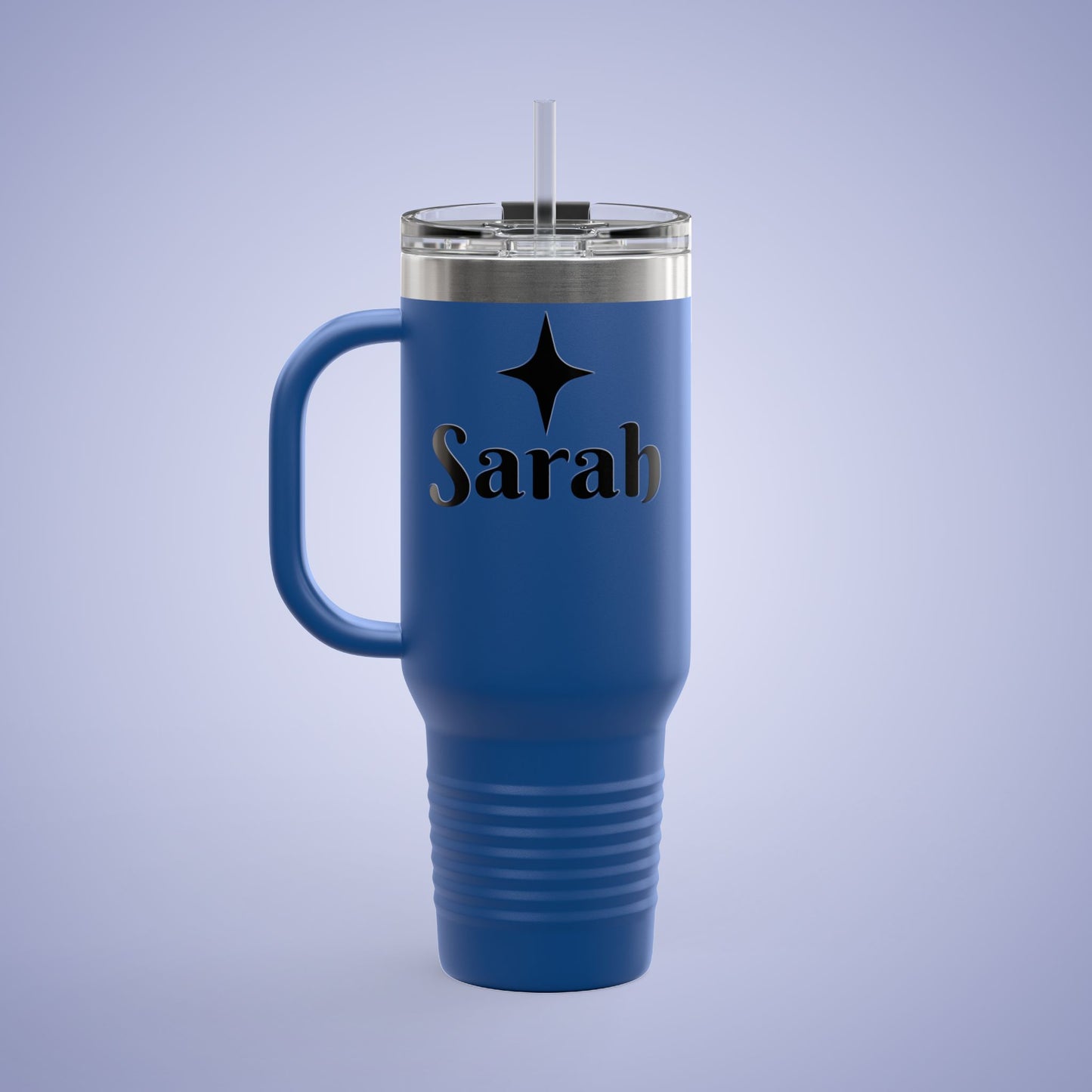Personalized Insulated Travel Mug - 40oz, Custom Name Mug for Coffee Lovers Blue