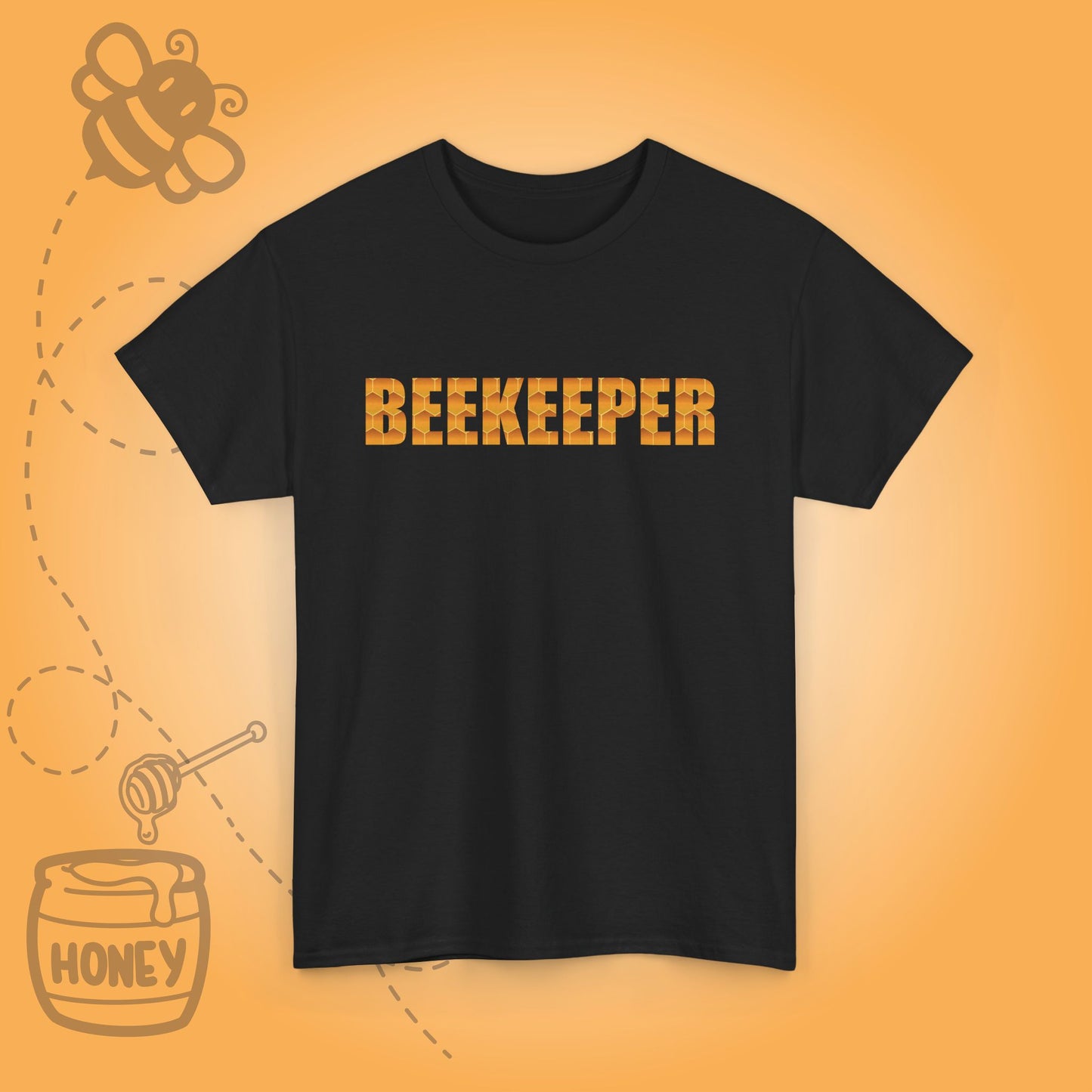 Bee Keeper Sweet As Honey Honeycomb Word Art Design Unisex T Shirt