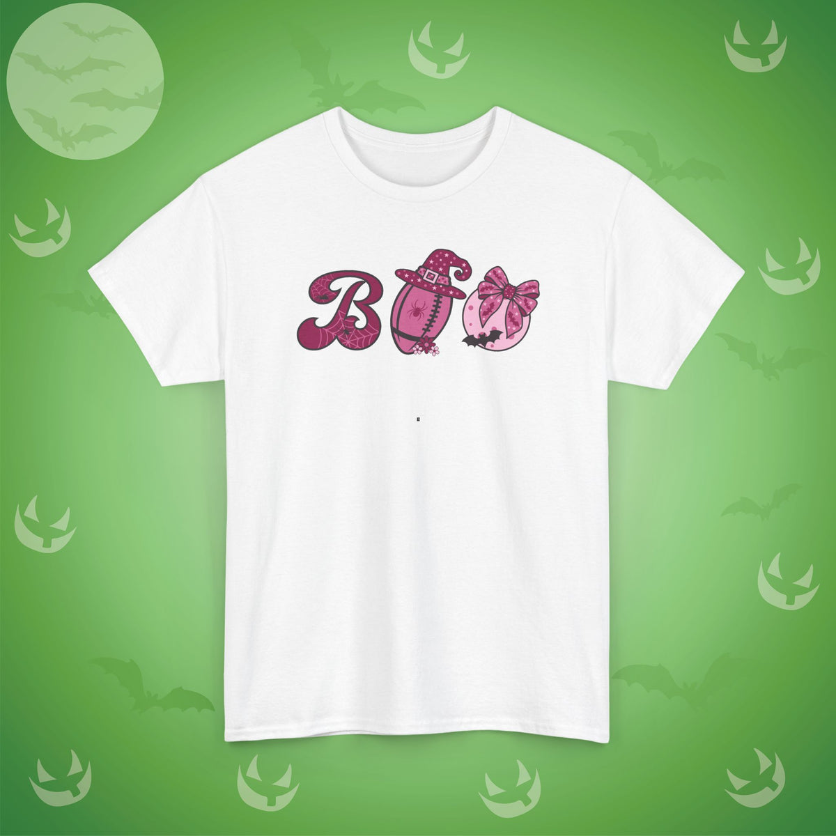 Football BOO T-Shirt | Girly Coquette Halloween Design