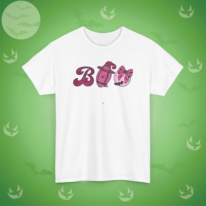 Football BOO T-Shirt | Girly Coquette Halloween Design