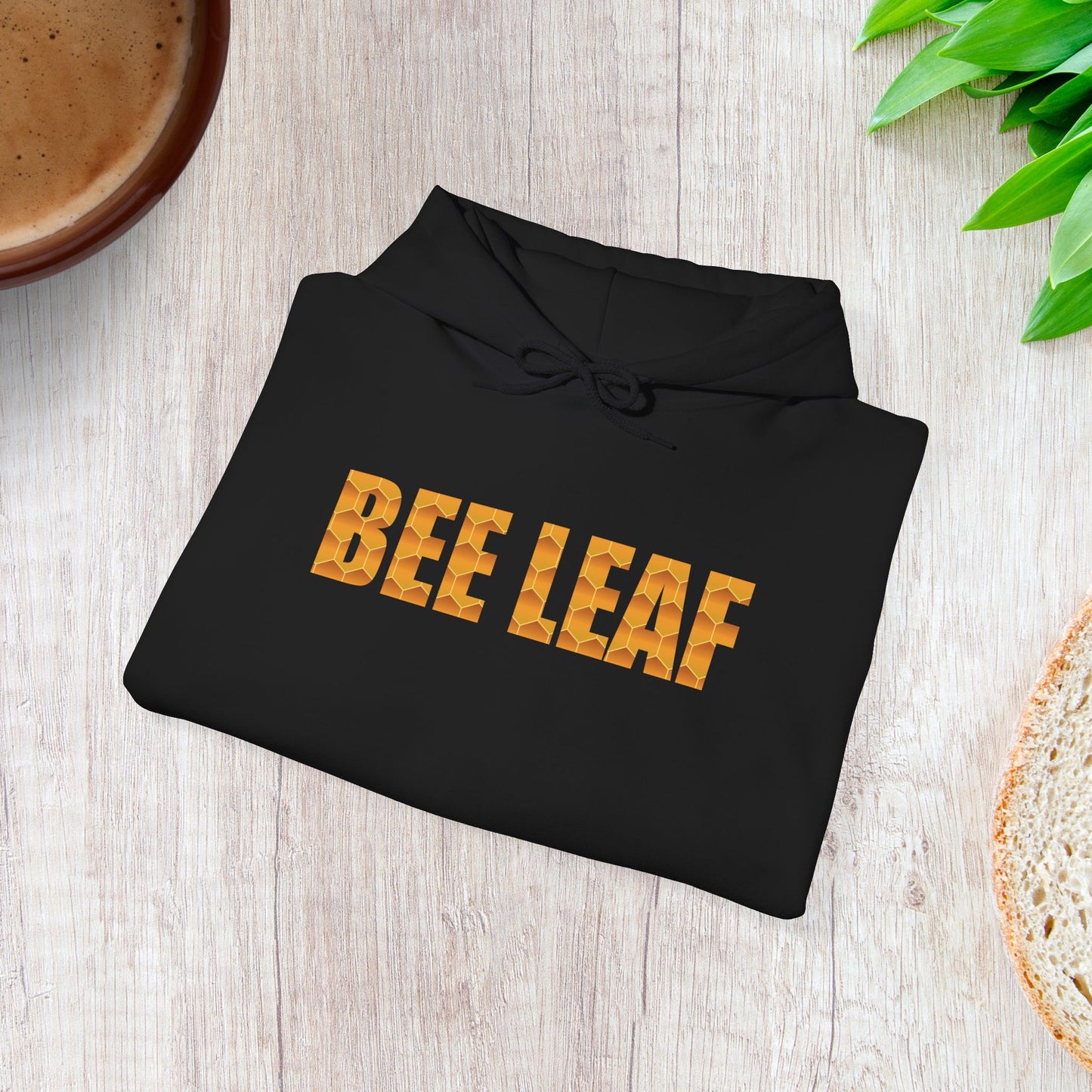 Bee Leaf Sweet As Honey Honeycomb Word Art Design Hoodie Sweatshirt