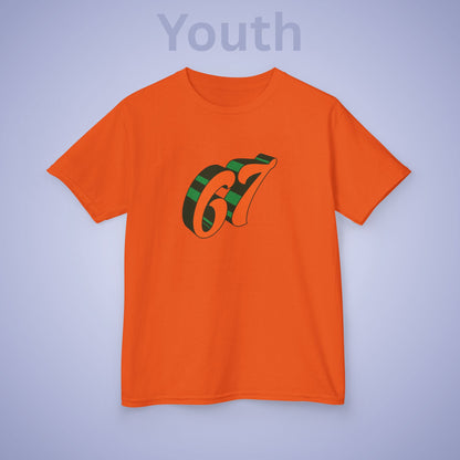 Orange Halloween Thanksgiving Word Art 67 Tee Fun Trending Kids Cotton T Shirt Six Seven Youth