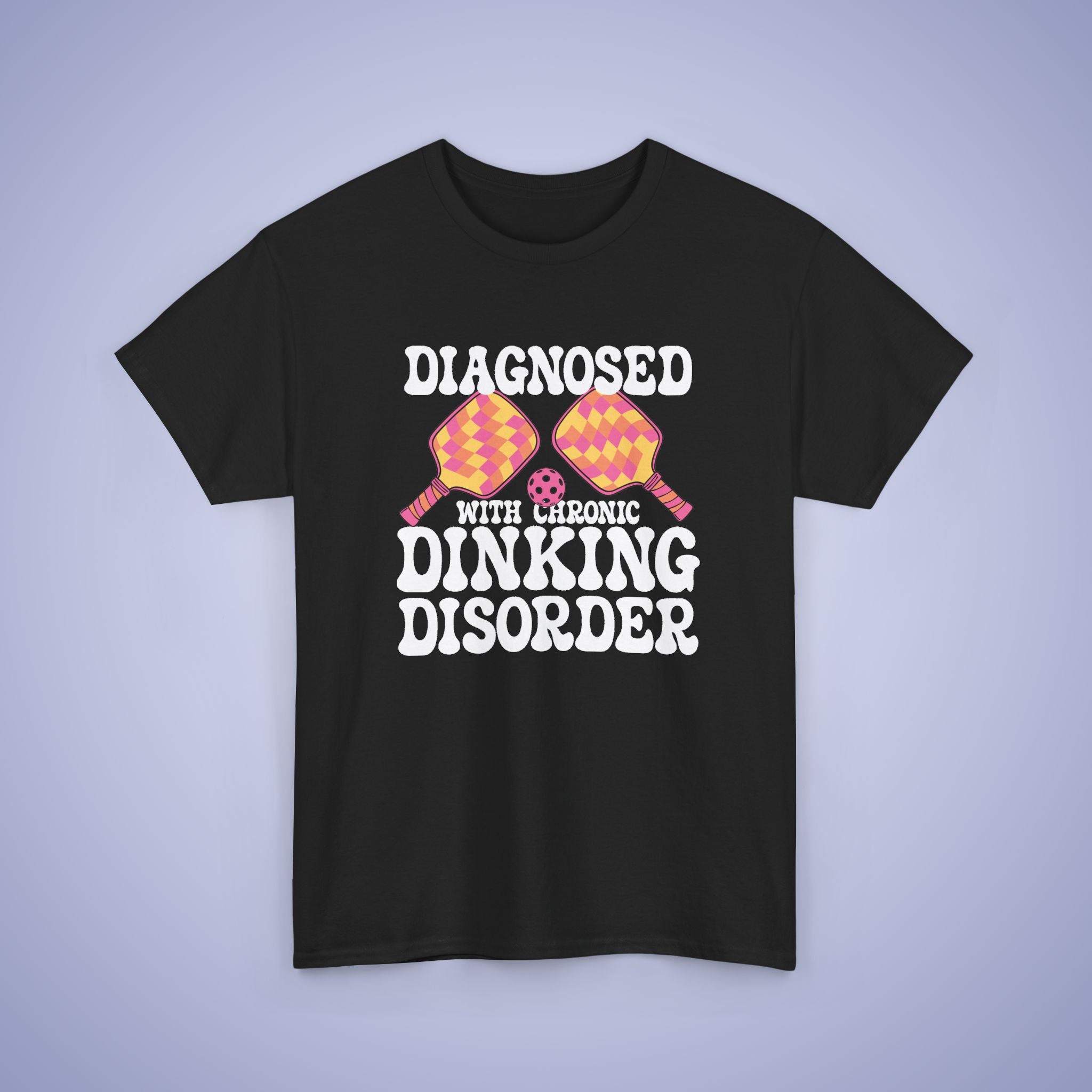 Diagnosed with a Chronic Dinking Disorder Pickleball T-Shirt | Funny Doctor Pickleball T-Shirt White Version