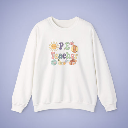 P.E Sports Teacher Crewneck Sweatshirt Retro Unisex Back to School