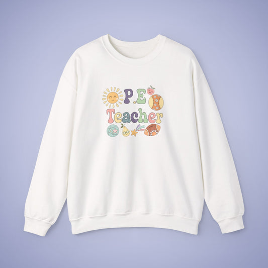 P.E Sports Teacher Crewneck Sweatshirt Retro Unisex Back to School