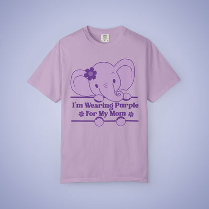 Im Wearing Purple for My Loved One Personalized  Alzheimers Awareness Comfort Colors T Shirt Unisex