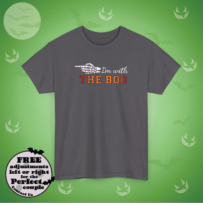 Im With THE BOO Couple Matching T-Shirt | Skeleton Halloween Design