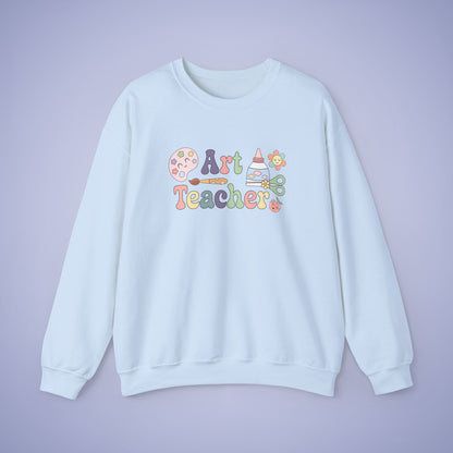 Art Teacher Crewneck Sweatshirt Retro Unisex Back to School