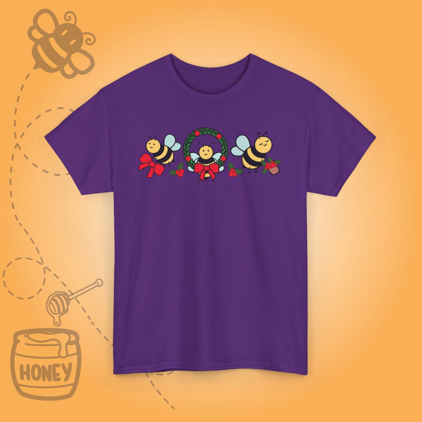 Cute Christmas Bee's Sweet As Honey Bee Lover Unisex T Shirt