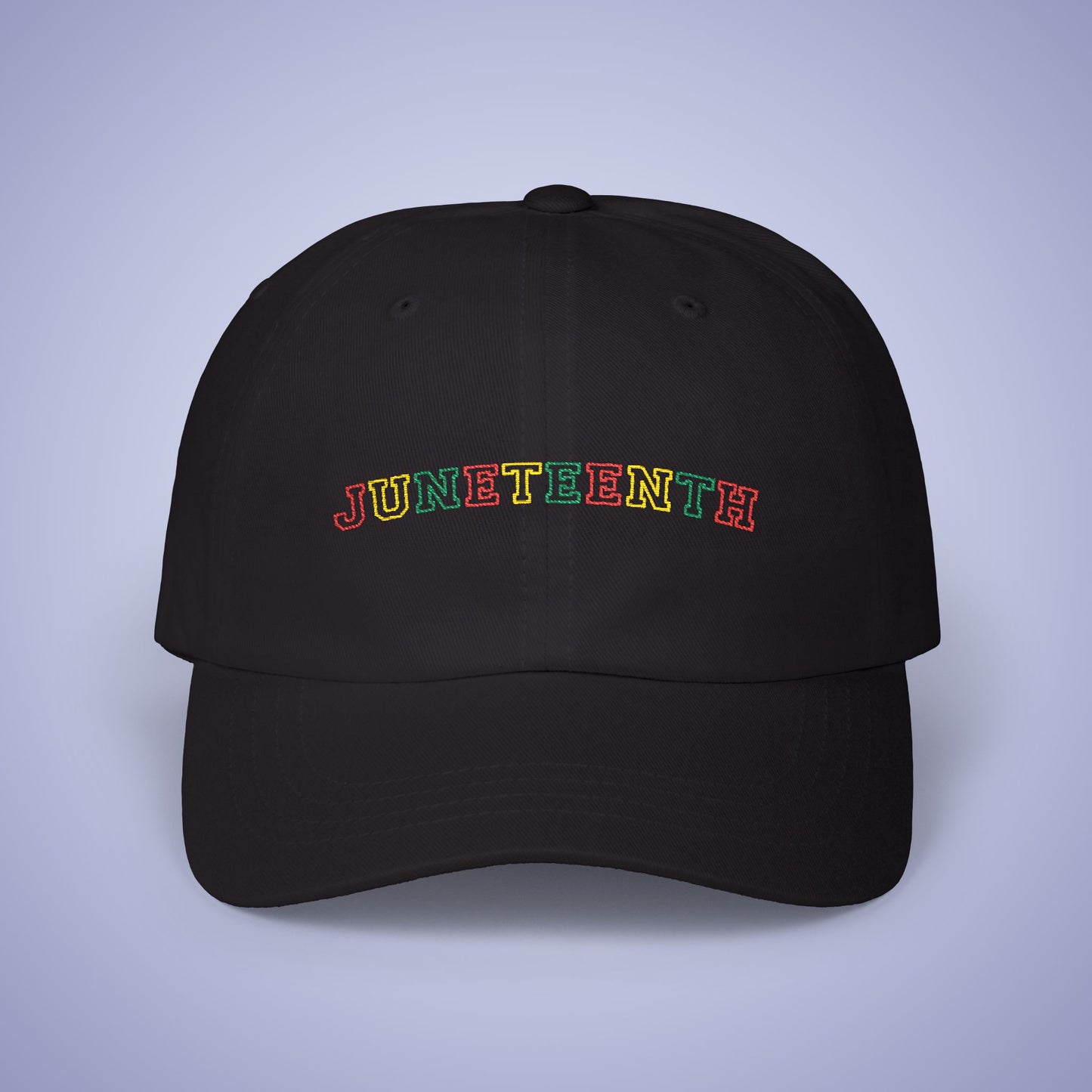 Juneteenth Embroidered Classic Dad Cap Unisex Coloured Embroidery