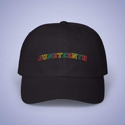 Juneteenth Embroidered Classic Dad Cap Unisex Coloured Embroidery