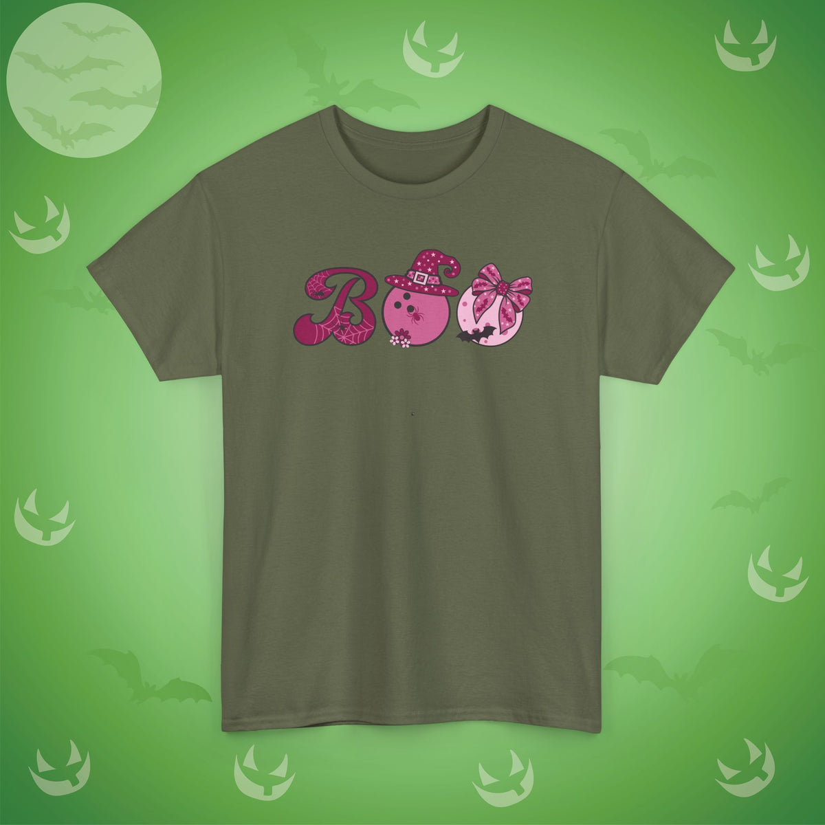 Bowling BOO T-Shirt | Girly Coquette Halloween Design