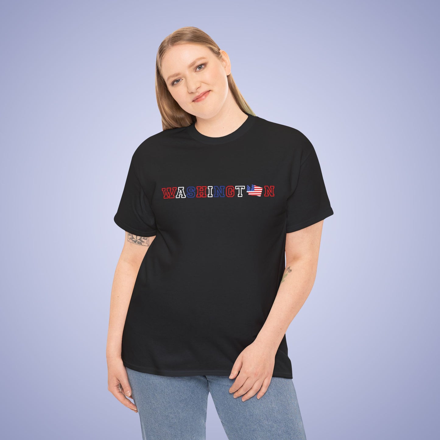 Washington Map Text Art Proud American Unisex T Shirt
