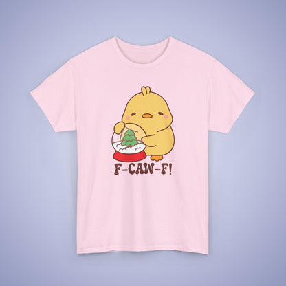 Christmas Snowglobe F CAW F Cute Funny Chick Unisex Chicken T Shirt