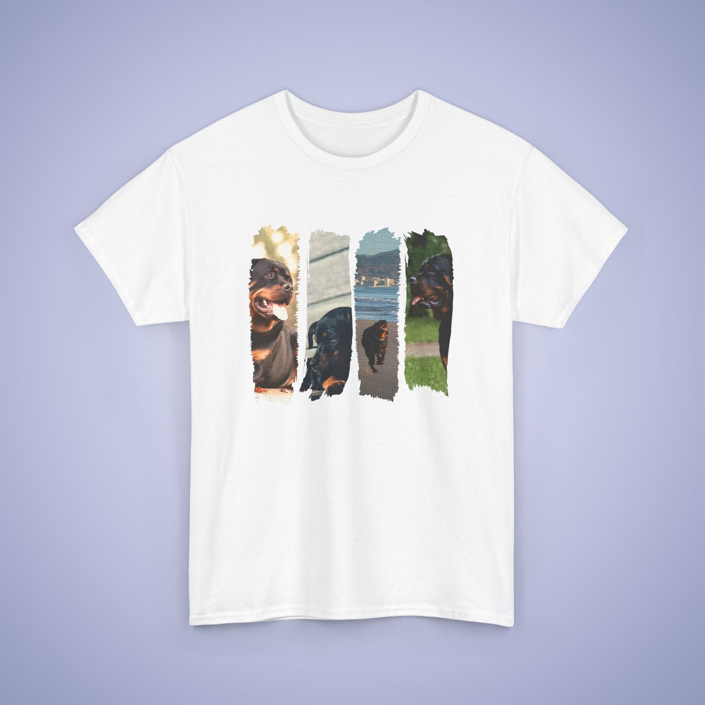 Rottweiler Lover Paint Brush Stroke Mosaic Photographic Unisex Oversized T Shirt