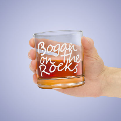 Bogan on the Rocks Bogans Design Funny Rocks Glass White