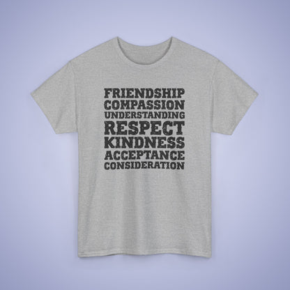 Kindness Word Block Grunge Black Unity Day Teachers T Shirt Unisex