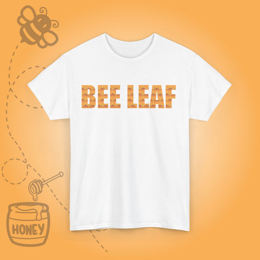 Bee Leaf Sweet As Honey Honeycomb Word Art Design Unisex Tshirt