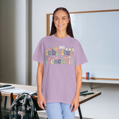 Substitute Teacher T Shirt Retro Comfort Colors Unisex Back to School