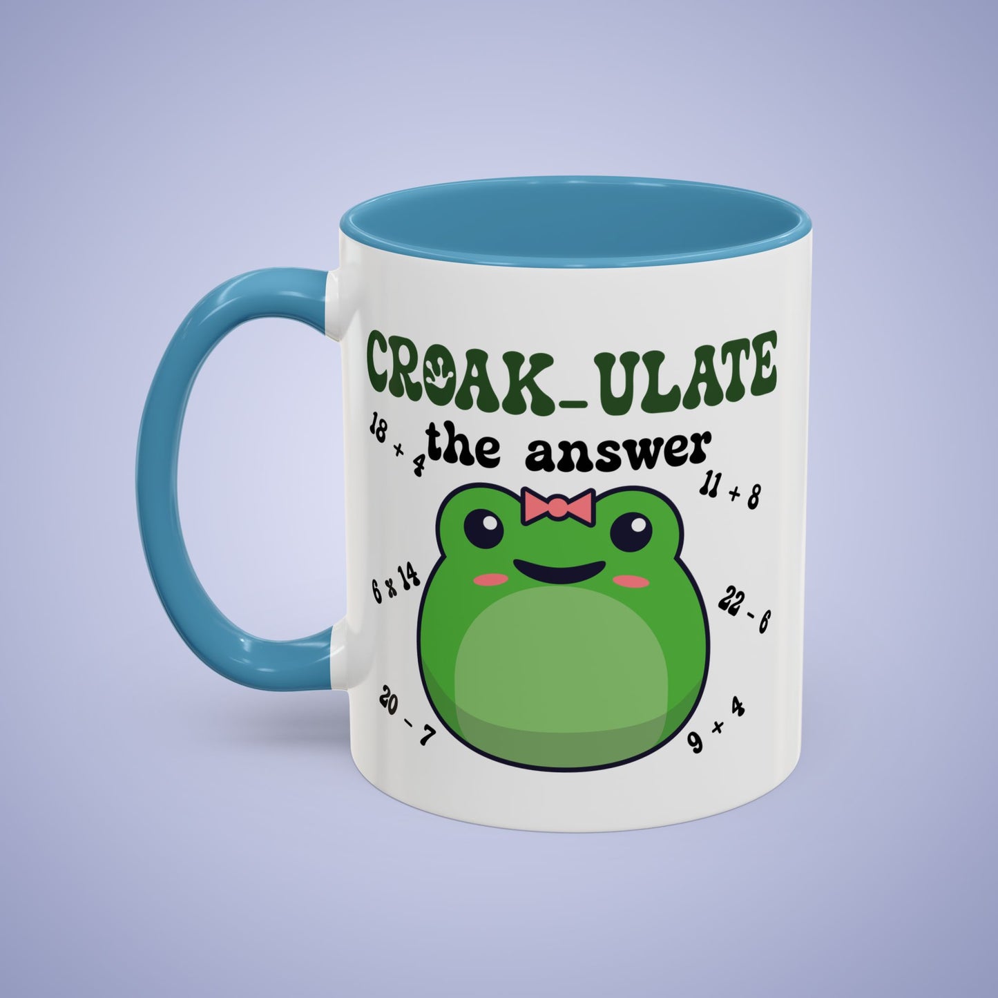 Croak-ulate the Answer Math Teacher Frog Lover Gift Coffee Mug Ceramic