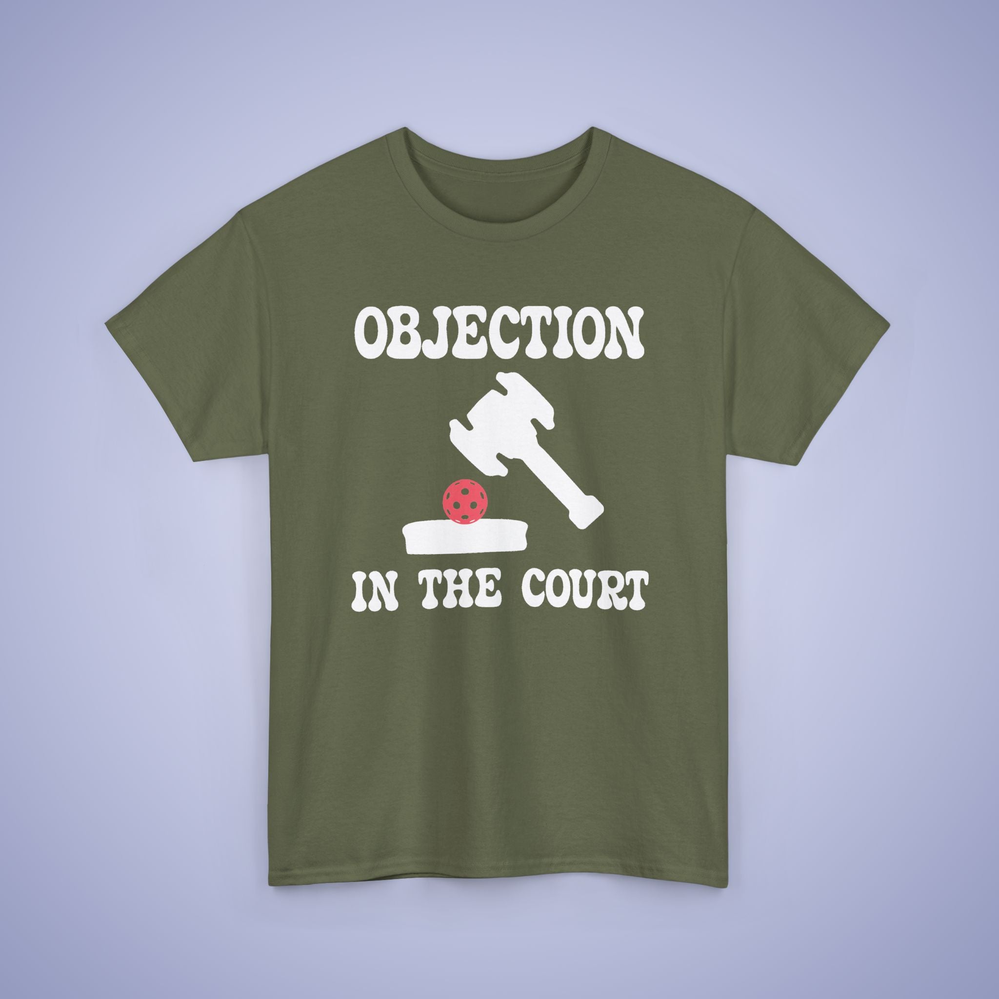 Objection in the Court Pickleball T-Shirt | Funny Lawyer Judge Pickleball T-Shirt White Version