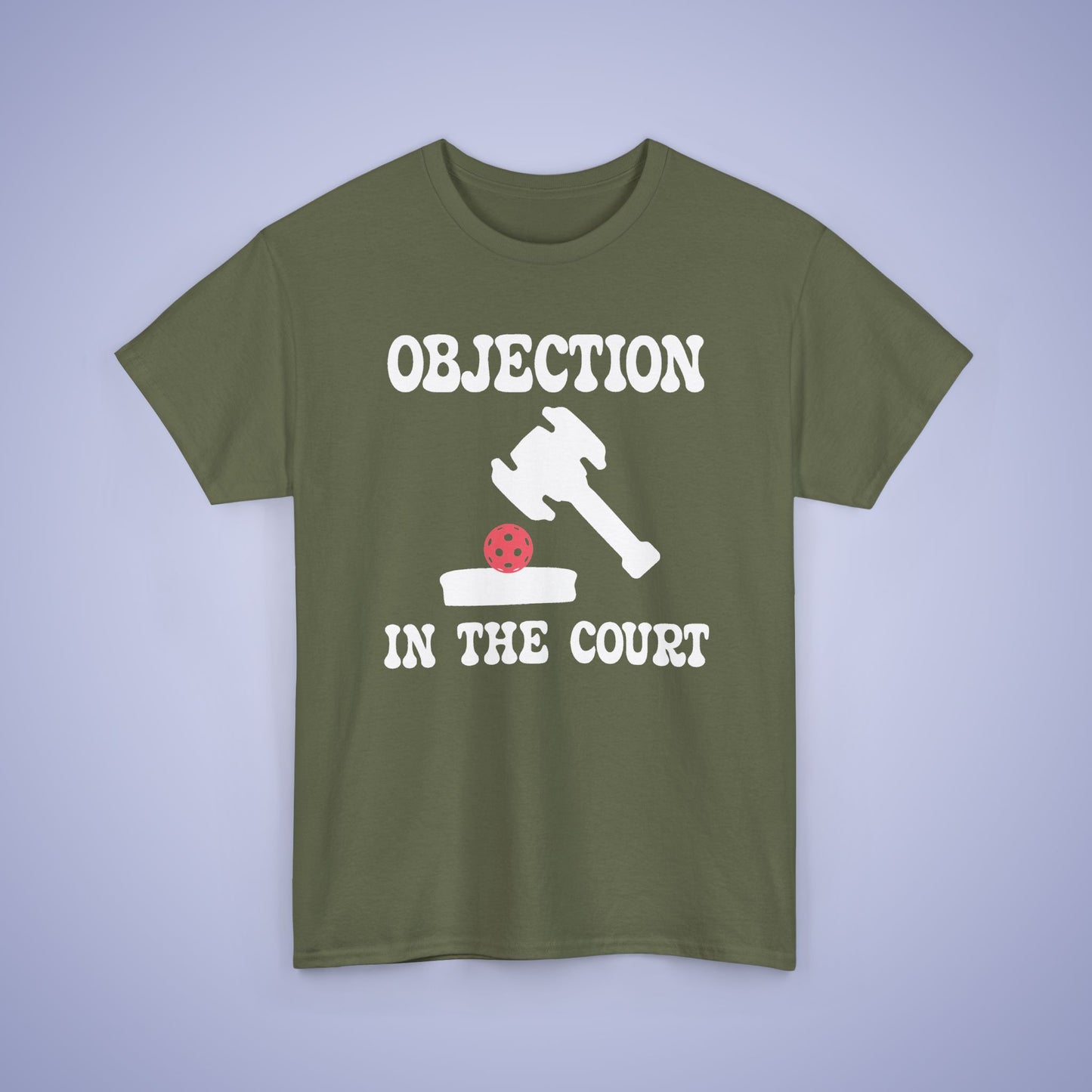 Objection in the Court Funny Lawyer Judge Pickleball T Shirt White Graphic Design