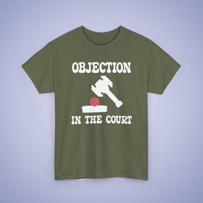 Objection in the Court Funny Lawyer Judge Pickleball T Shirt White Graphic Design