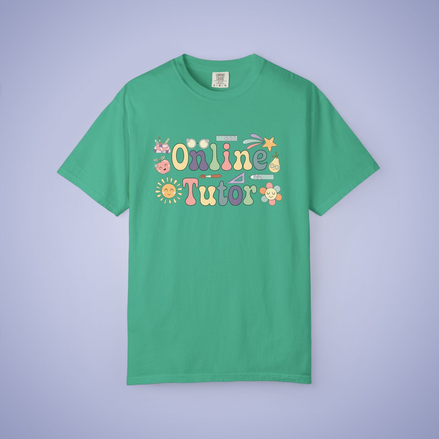Online Tutor Teacher T Shirt Retro Comfort Colors Unisex Back to School