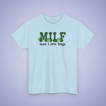 MILF Graphic Tee Man I Love Frogs Funny Gift Unisex T Shirt