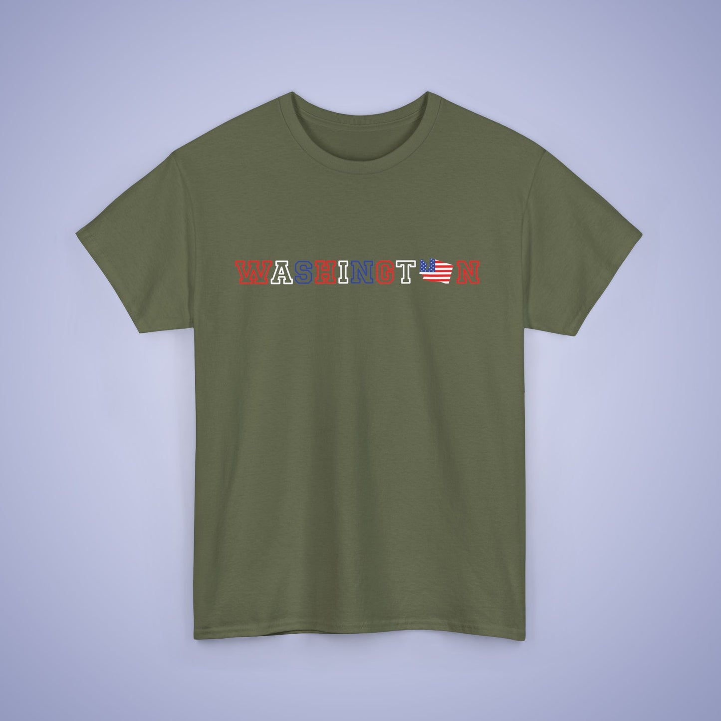 Washington Map Text Art Proud American Unisex T Shirt