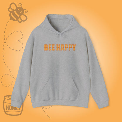 Bee Happy Sweet As Honey  Honeycomb Word Art Design Hoodie Sweatshirt