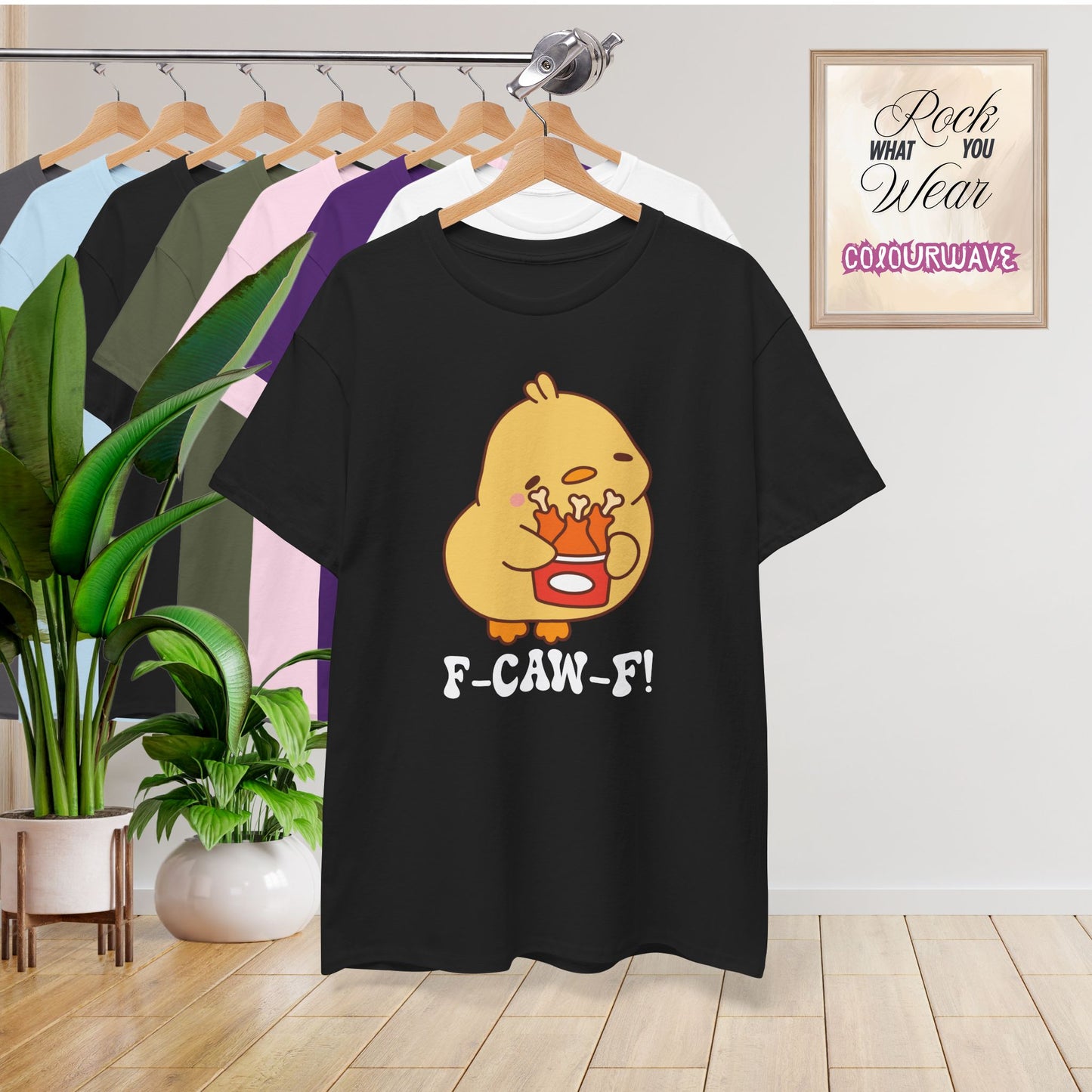Fried Chicken Lover F CAW F White Cute Funny Chick Unisex Chicken T Shirt
