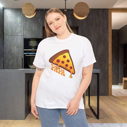 Pizza Papa Graphic Art Pizza Lover Funny Dad or Fathers T Shirt