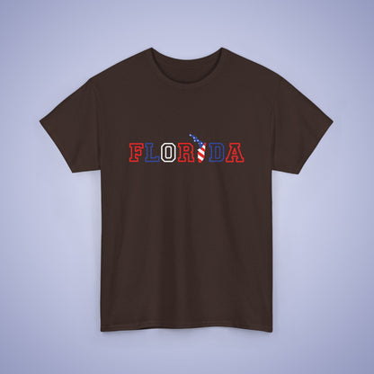 Florida Map Text Art Proud American Unisex T Shirt
