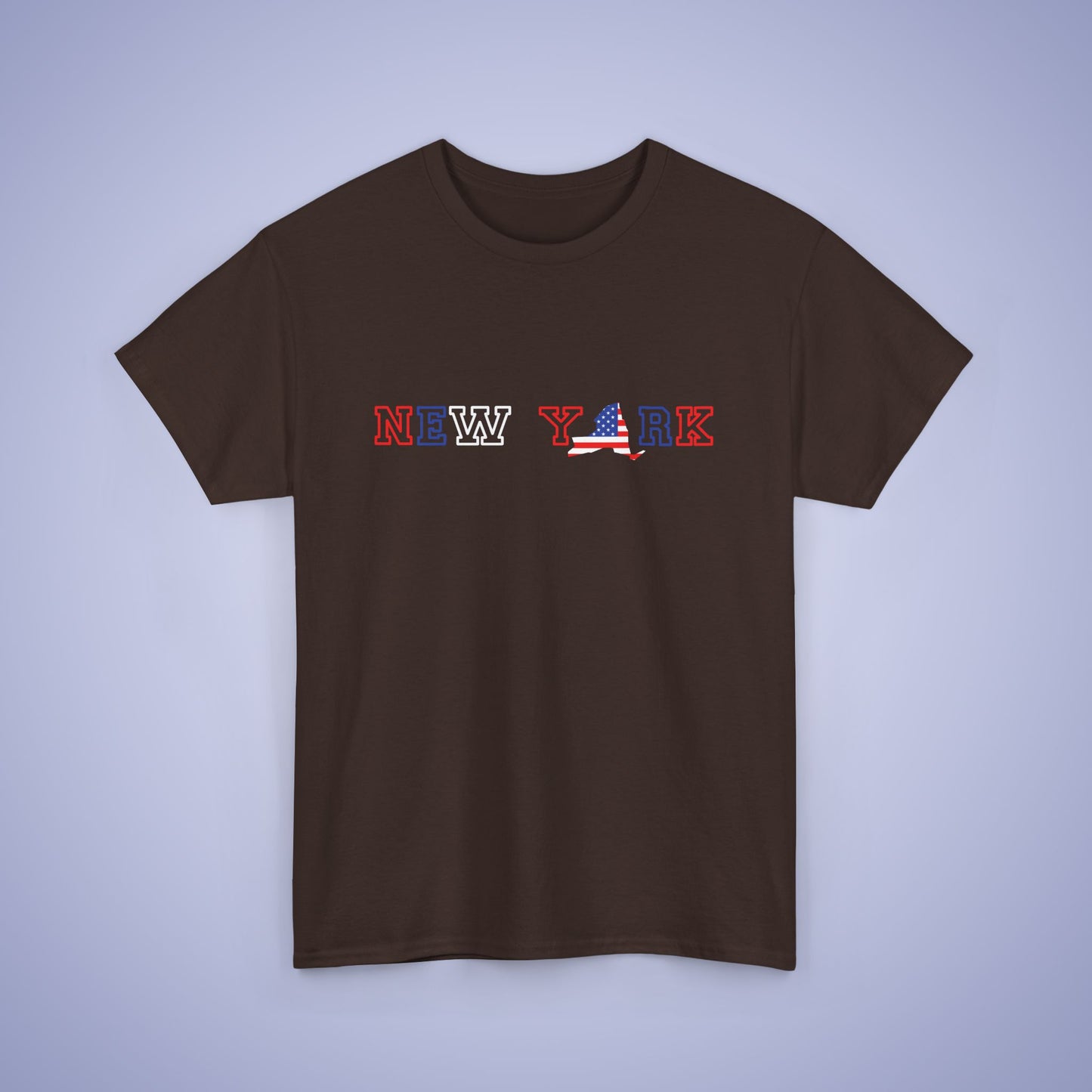 New York Map Text Art Proud American Unisex T Shirt