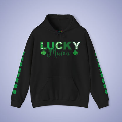 Lucky Mama St Patricks Day Green Unisex Hoodie Sweatshirt
