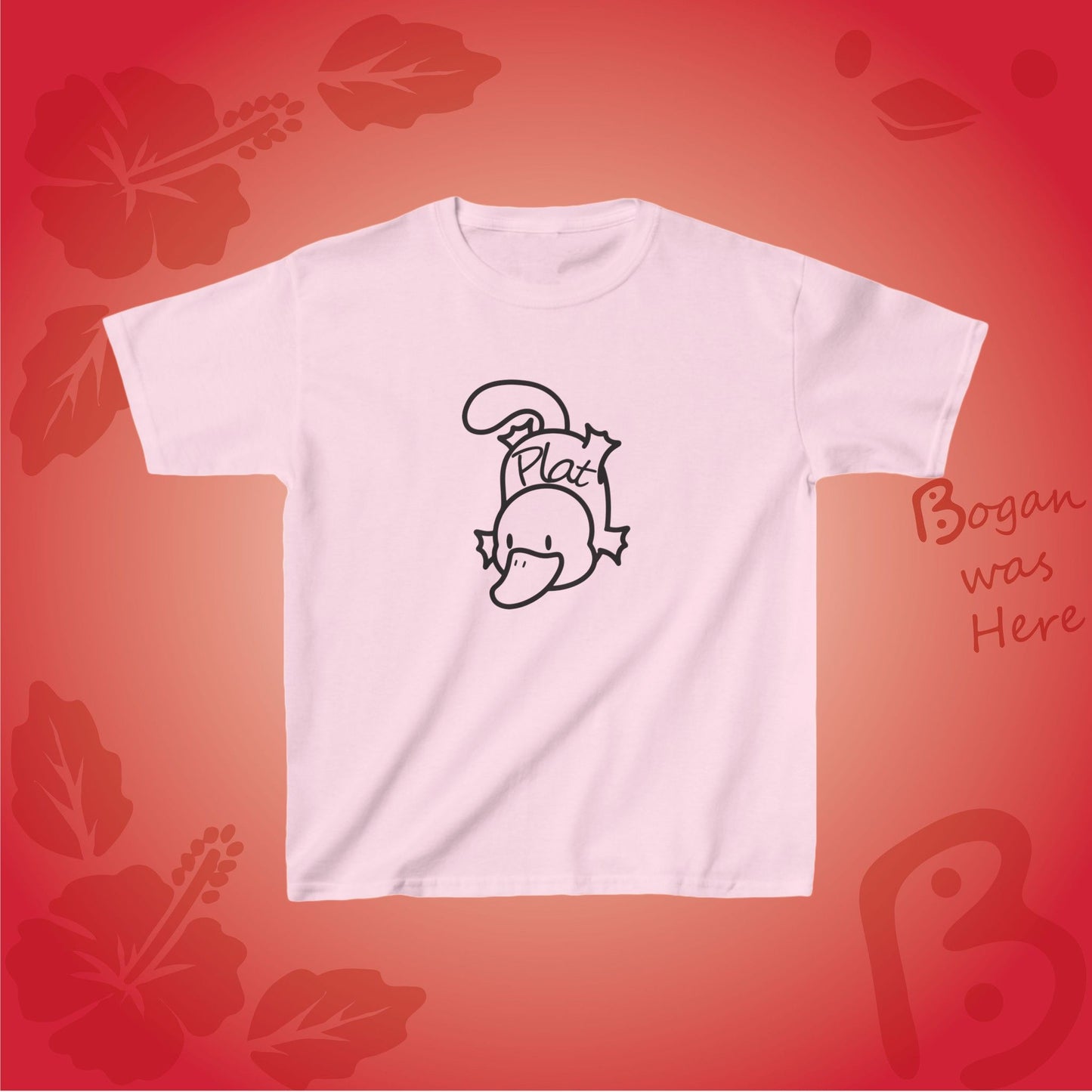 Plat the Platypus Bogan's Design Kids Tshirt