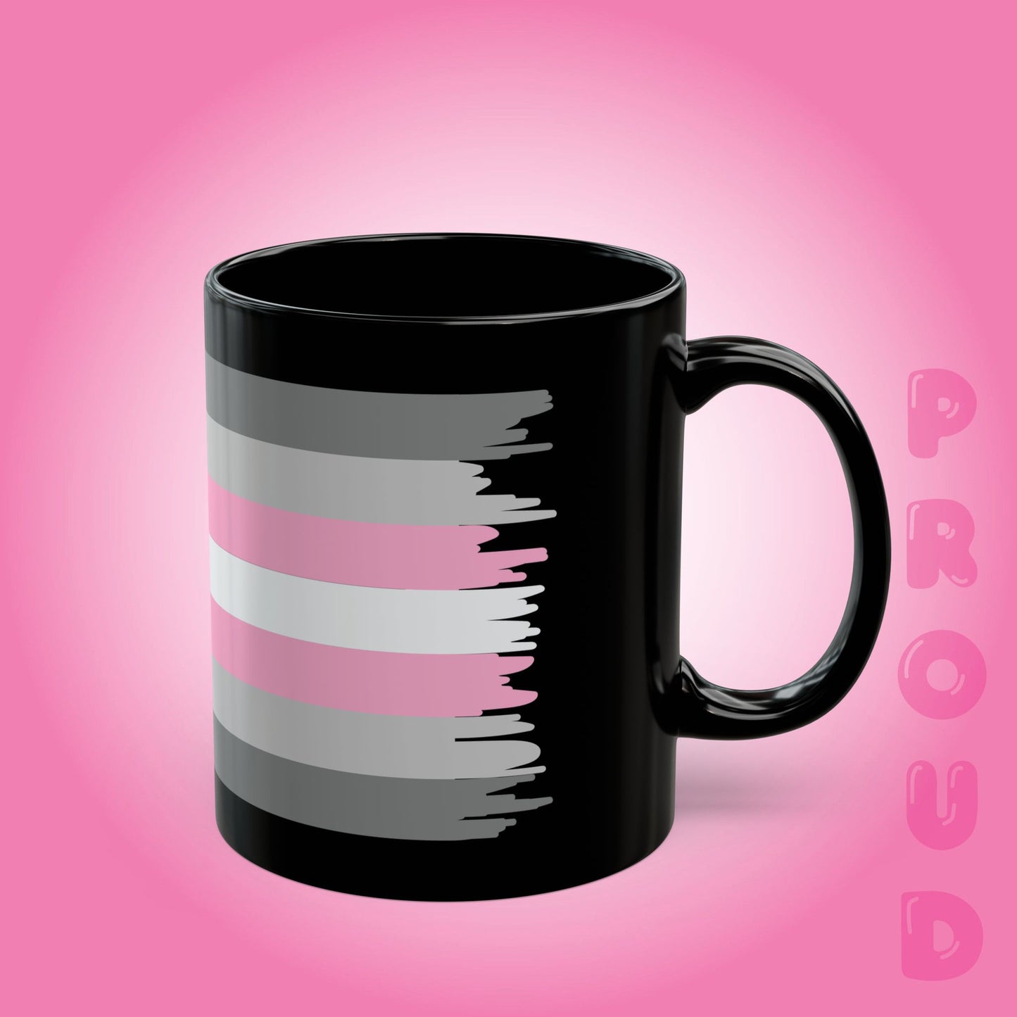 Demi Girl Pride Month LGBTQ Black 11oz or 15oz Coffee Mug