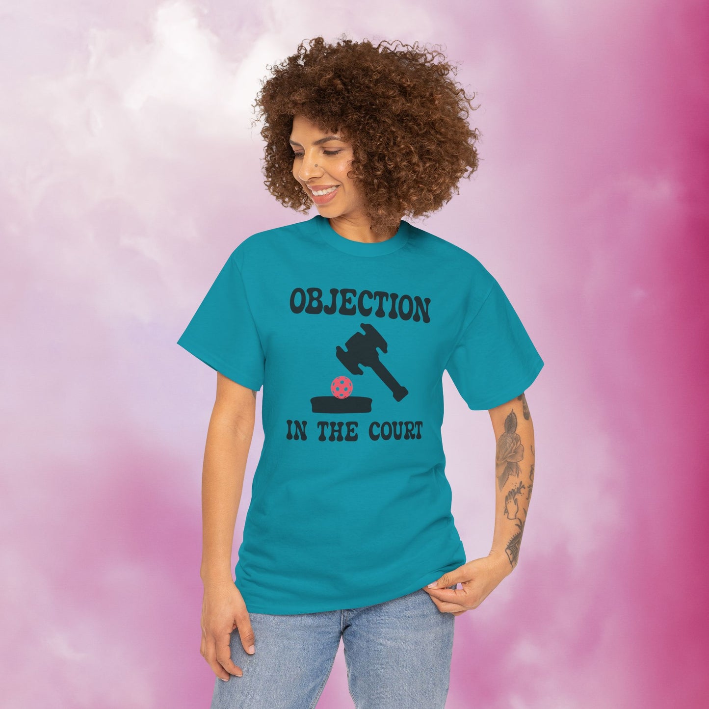 Objection in the Court Pickleball Lover Funny Lawyer Judge Gift Tee Graphic Design T Shirt
