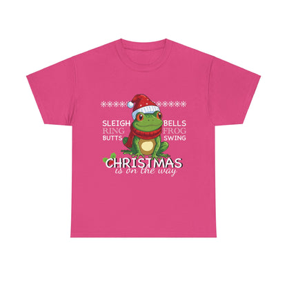 Sleigh Bells Ring Frog Butts Sing Christmas Snark Funny T-shirt