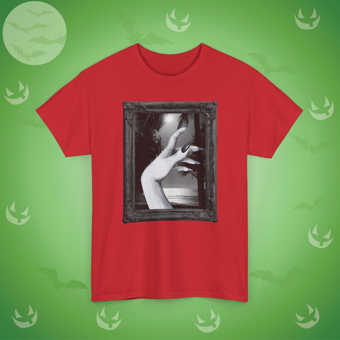 A Hand at the Beach Spooky Halloween T-Shirt | Photographic Design