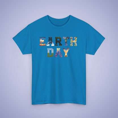 Earth Day Photographic Text Art Unisex Oversized T Shirt