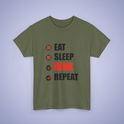 Eat Sleep Dink Repeat Funny Pickleball T Shirt Black Text Design