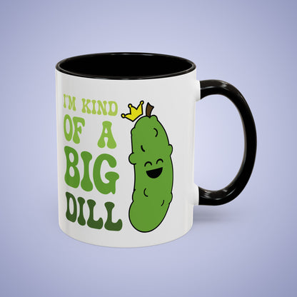 Im Kind of a Big Dill Pickleball Fun Colorful Pickle Lover Gift Coffee Mug