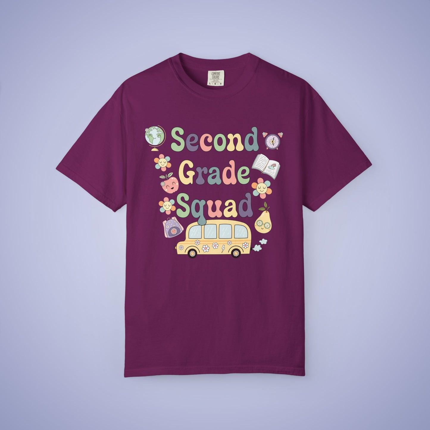 Second Grade Retro Fun Teacher T Shirt Comfort Colors Unisex Back to School
