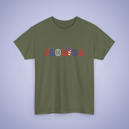 Florida Map Text Art Proud American Unisex T Shirt